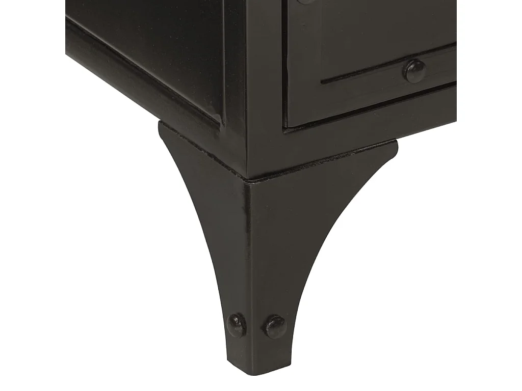 Ensemble de meubles salle de bain 2 pcs fer et bois de manguier