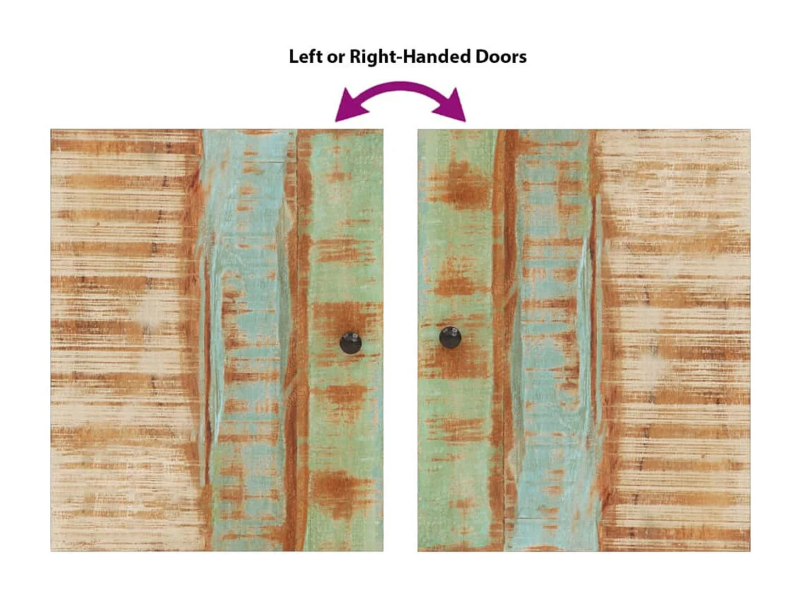 Ensemble de meubles de salle de bain 4 pcs bois massif récupéré