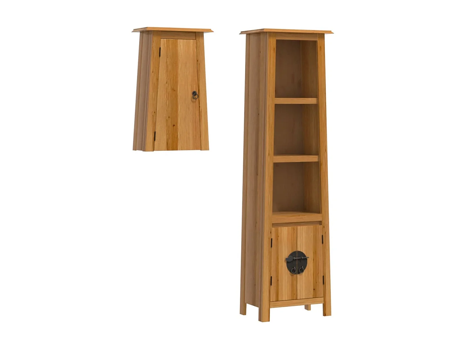 Ensemble de meubles de salle de bain 2 pcs bois de pin massif