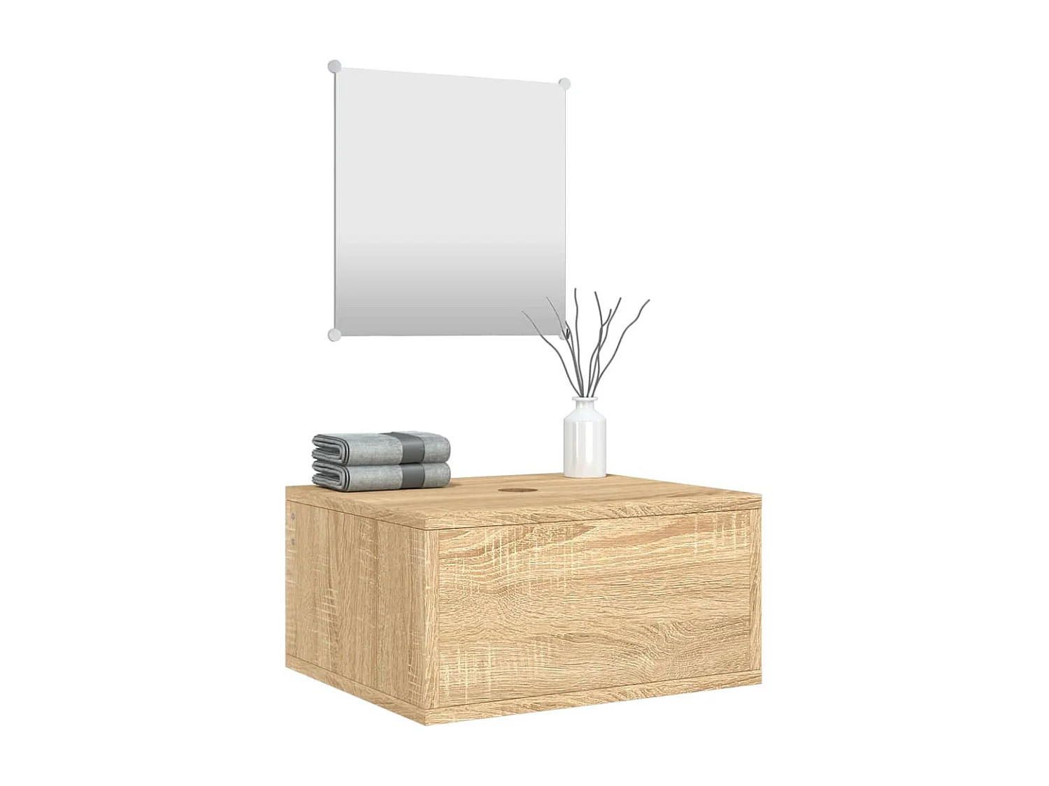 Ensemble de meubles salle de bain 2 pcs chêne bois d'ingénierie