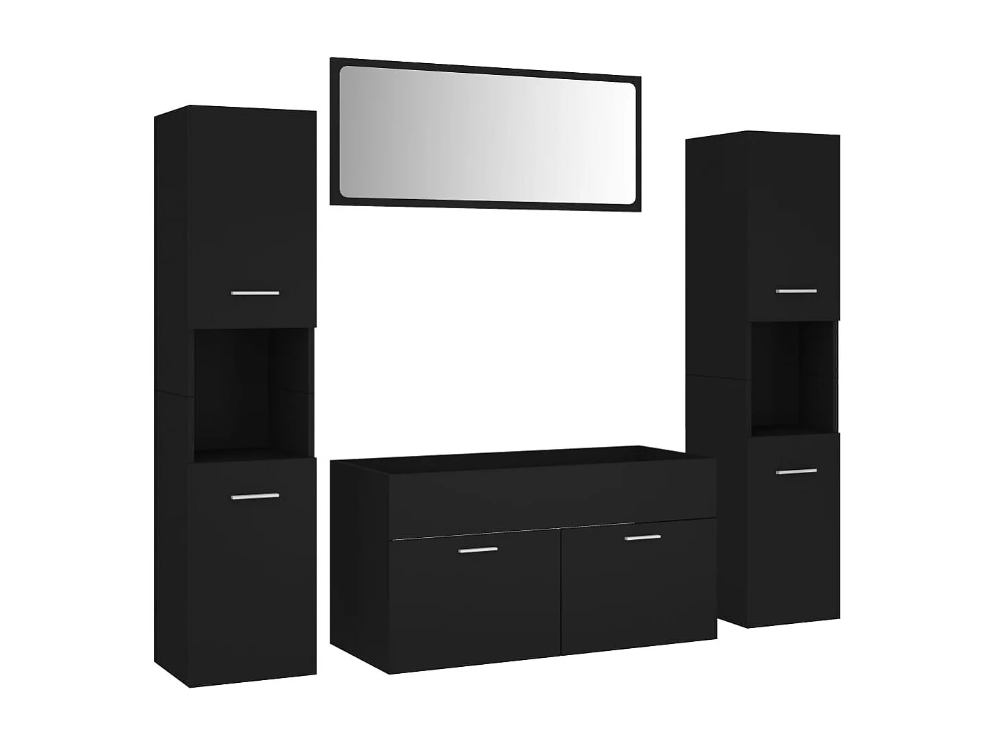 Ensemble de meubles de salle de bain Noir 24