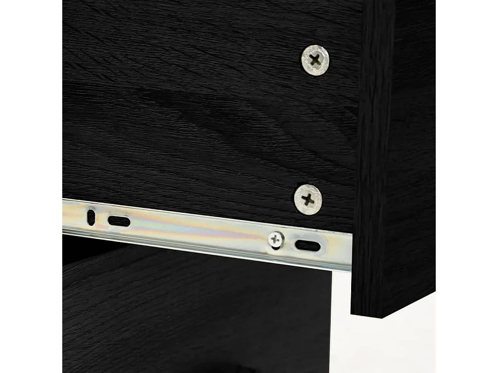 Ensemble de meubles salle de bain 5 pcs noir bois d'ingénierie