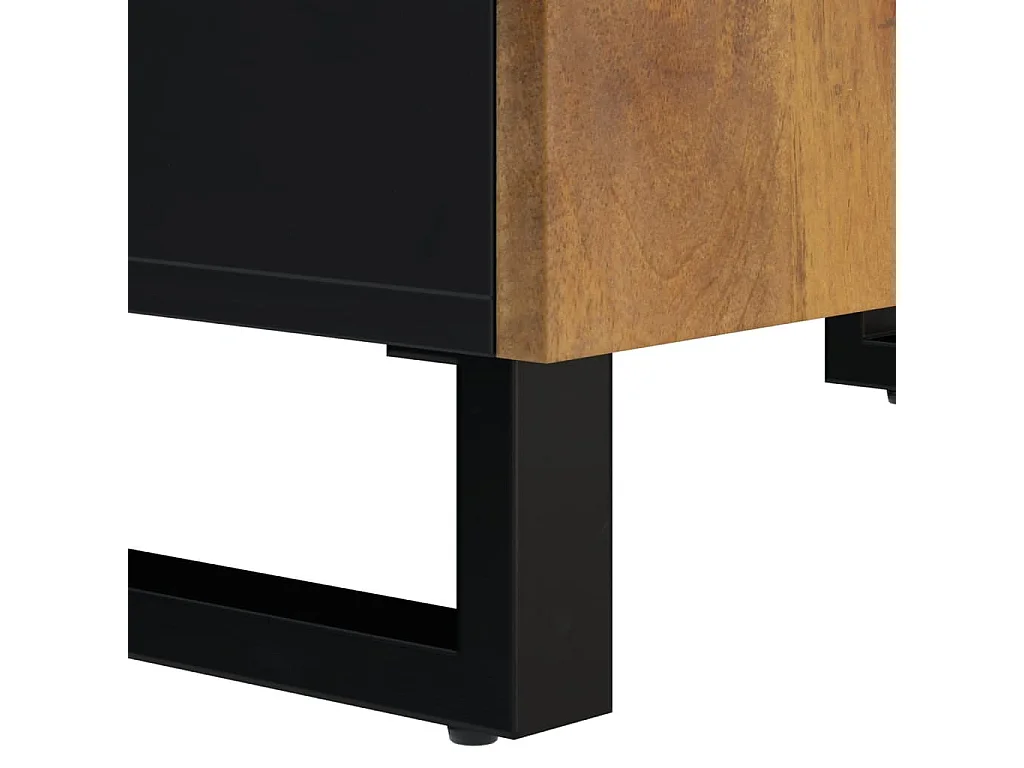 Ensemble de meubles salle de bain 2 pcs bois de manguier massif