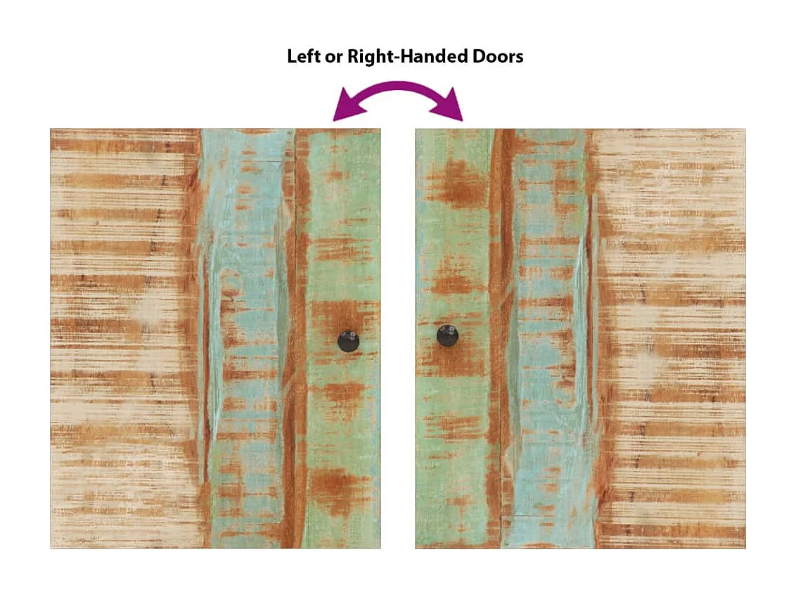 Ensemble de meubles de salle de bain 5 pcs bois massif récupéré