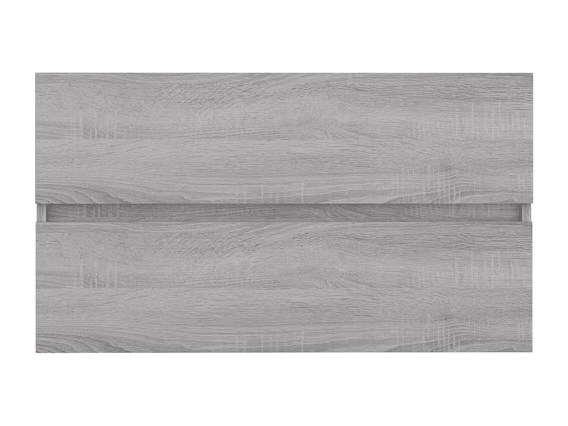 Ensemble de meubles de salle de bain 2 pcs Sonoma gris