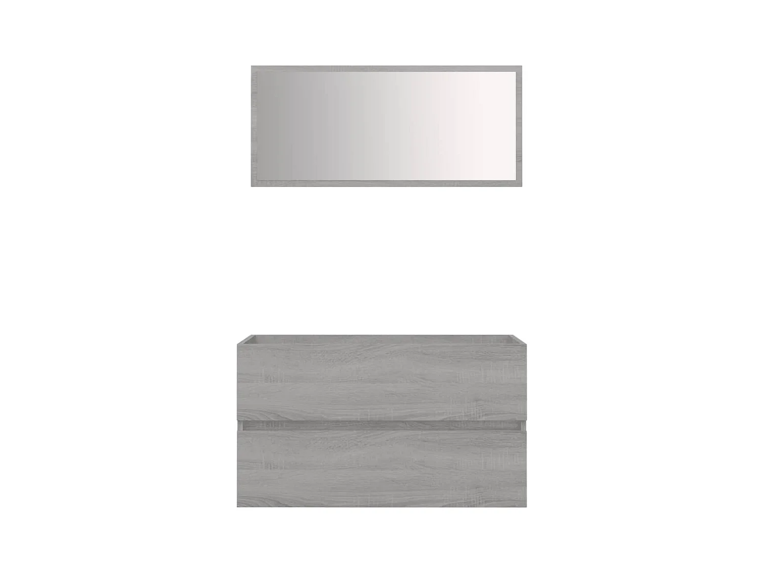 Ensemble de meubles de salle de bain 2 pcs Sonoma gris