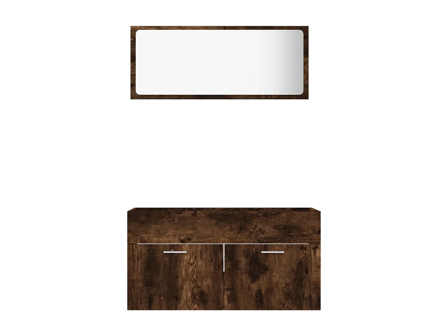 Ensemble de meubles de salle de bain 2 pcs Chêne fumé