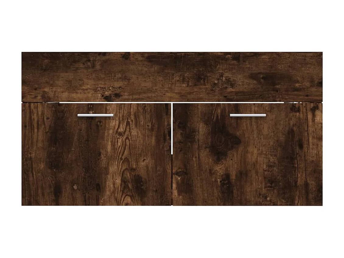 Ensemble de meubles de salle de bain 2 pcs Chêne fumé