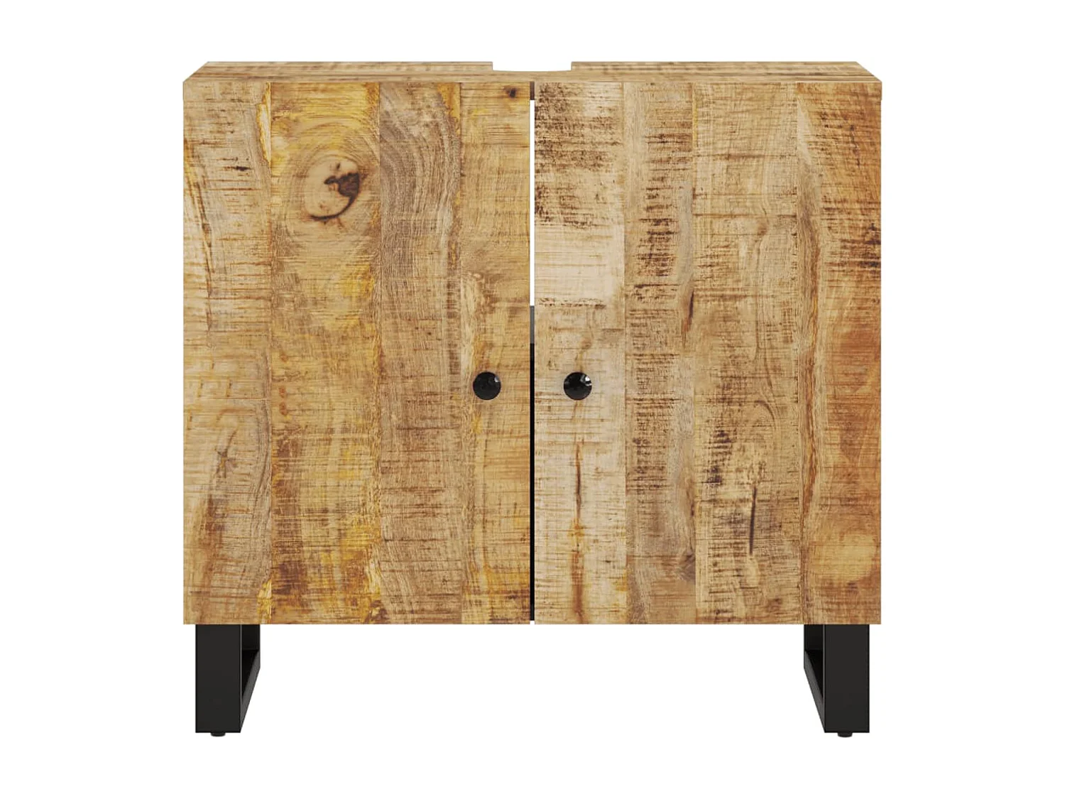 Wastafelkast 62x33x58 cm massief mangohout en bewerkt hout