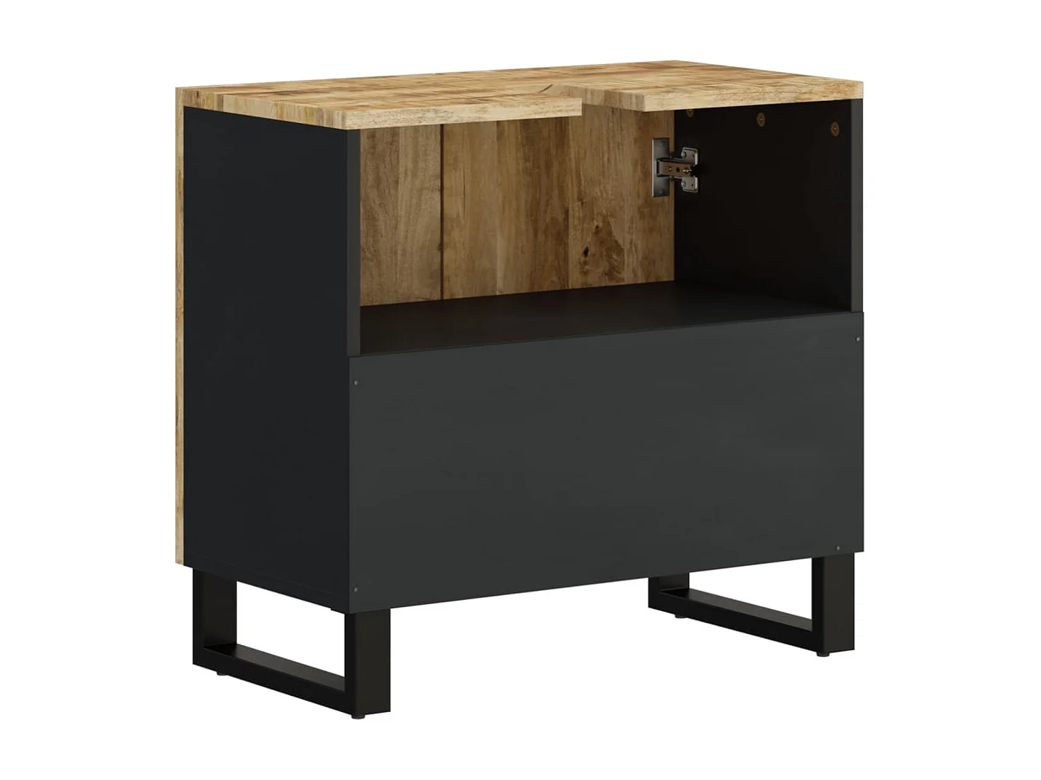 Wastafelkast 62x33x58 cm massief mangohout en bewerkt hout