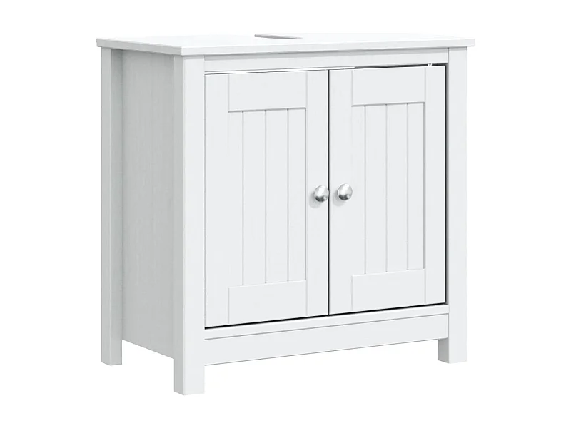 Meuble de salle de bain BERG blanc 60x34x59 bois pin massif
