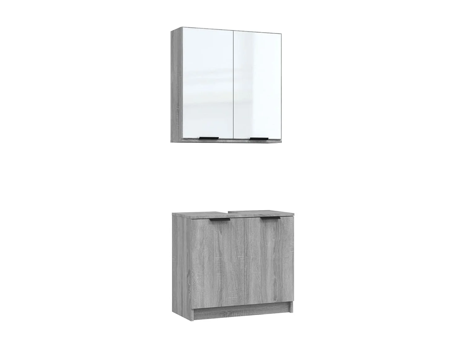 Meubles de salle de bain 2 pcs Chêne marron Bois d'ingénierie