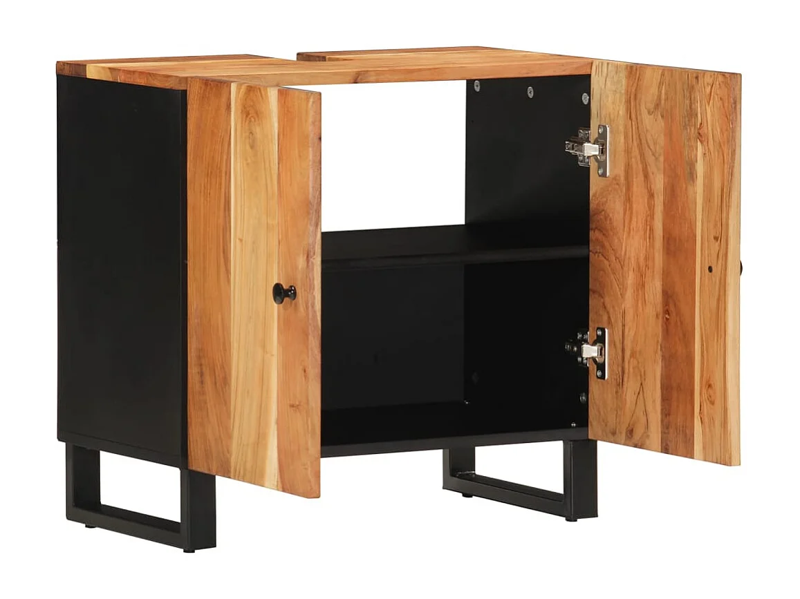 Meuble d'évier 62x33x58 bois d'acacia et d'ingénierie