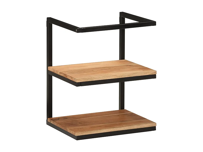 Étagère murale 40x30x50 bois massif d'acacia et fer