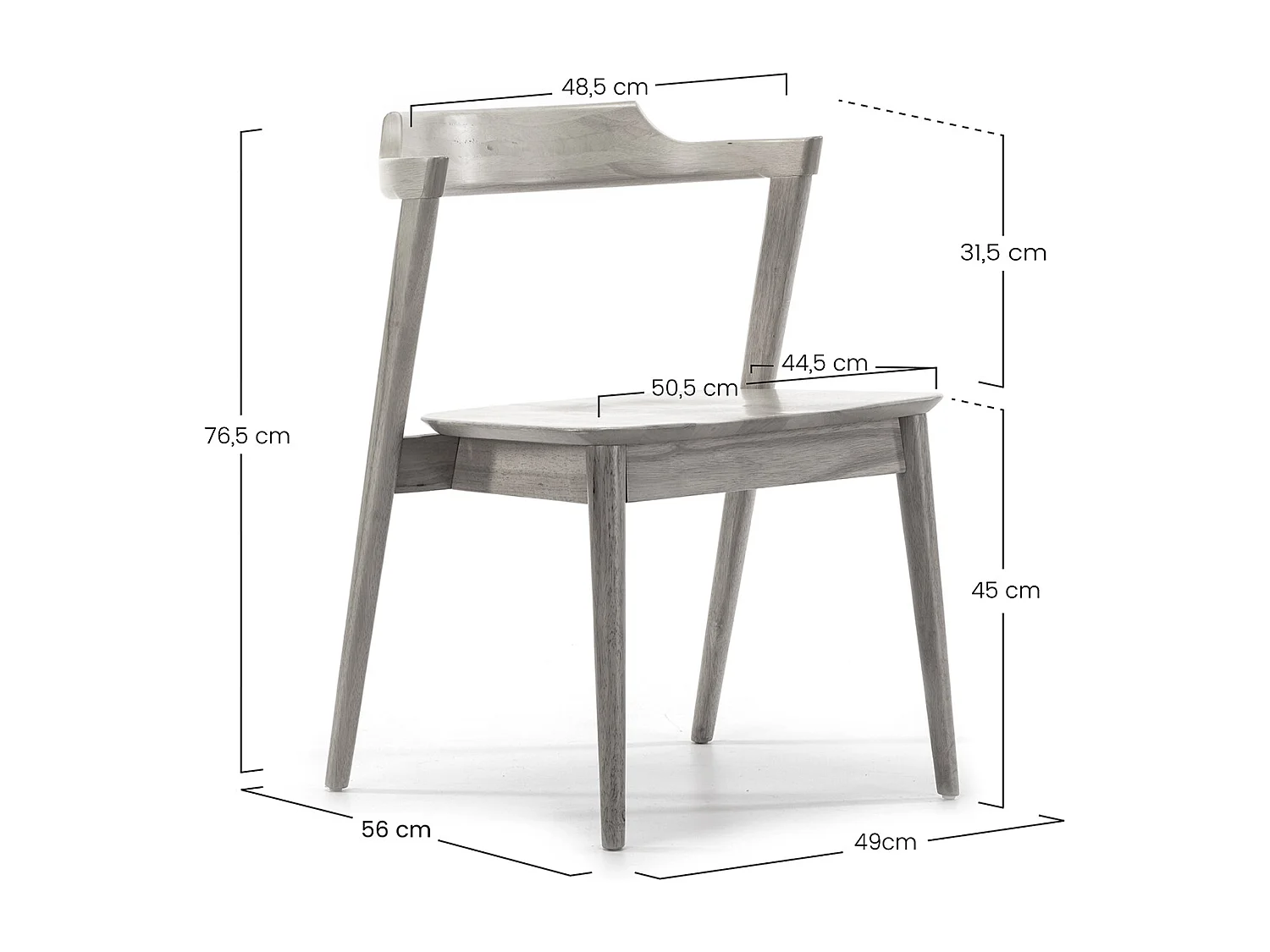 Ensemble table 80x80 cm et 4 chaises de salle à manger Venus Chêne