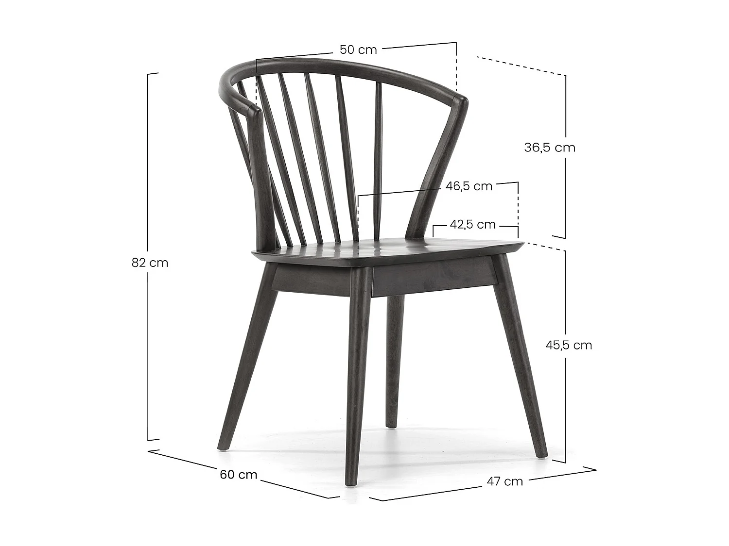 Ensemble table 80x80 cm et 4 chaises de salle à manger Mura Noyer