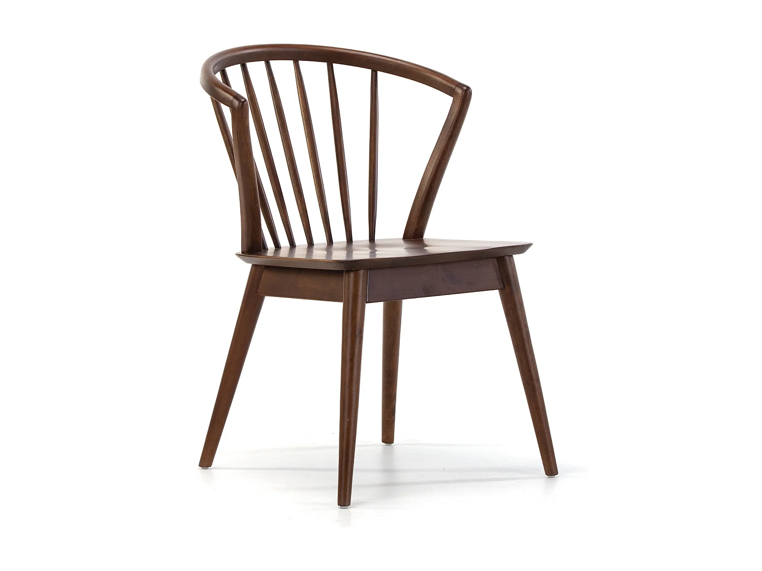 Ensemble table 80x80 cm et 4 chaises de salle à manger Mura Noyer