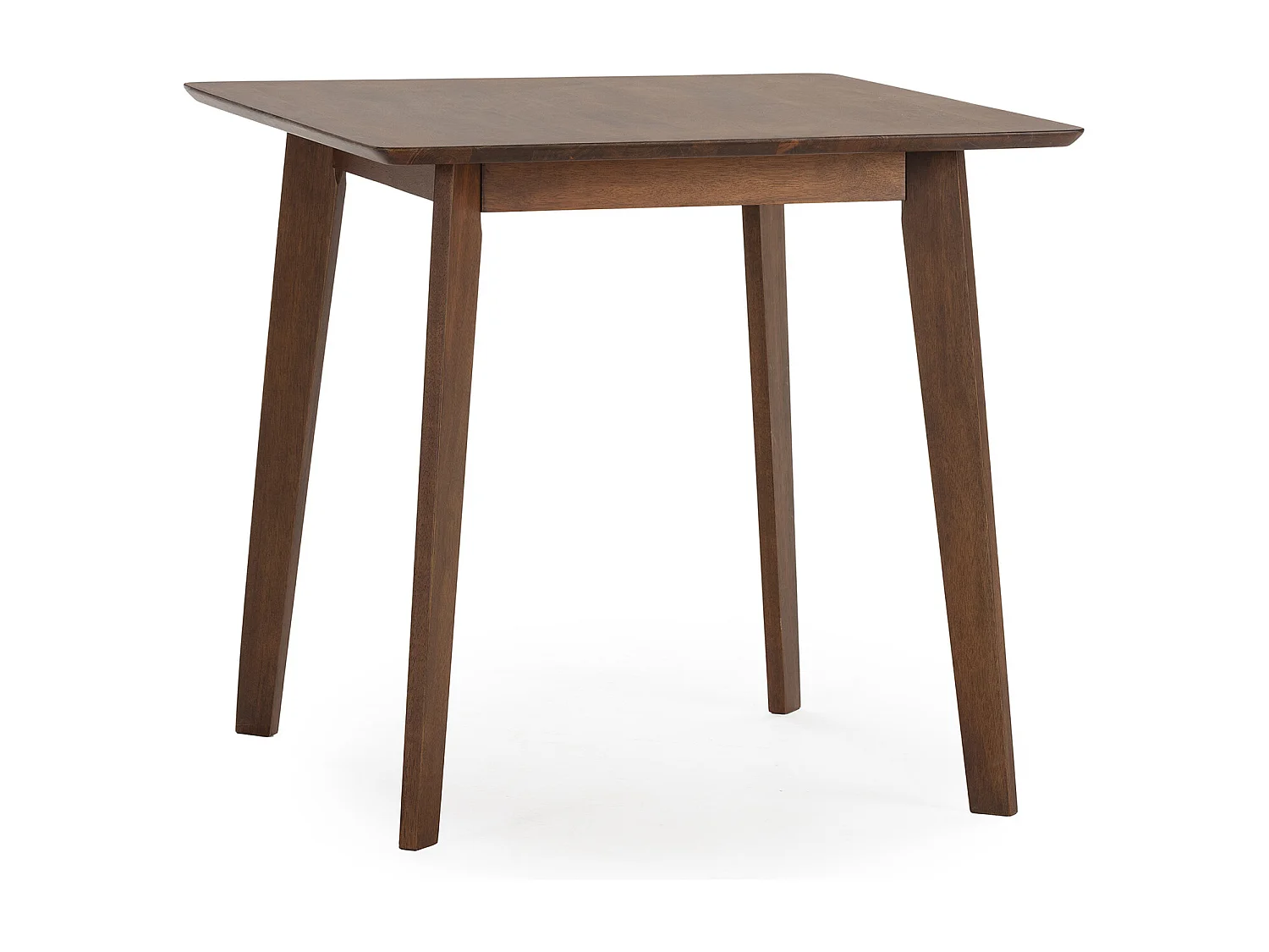 Packung mit Esstisch 80x80 cm und 4 Stühlen Clarck Walnussfarbe