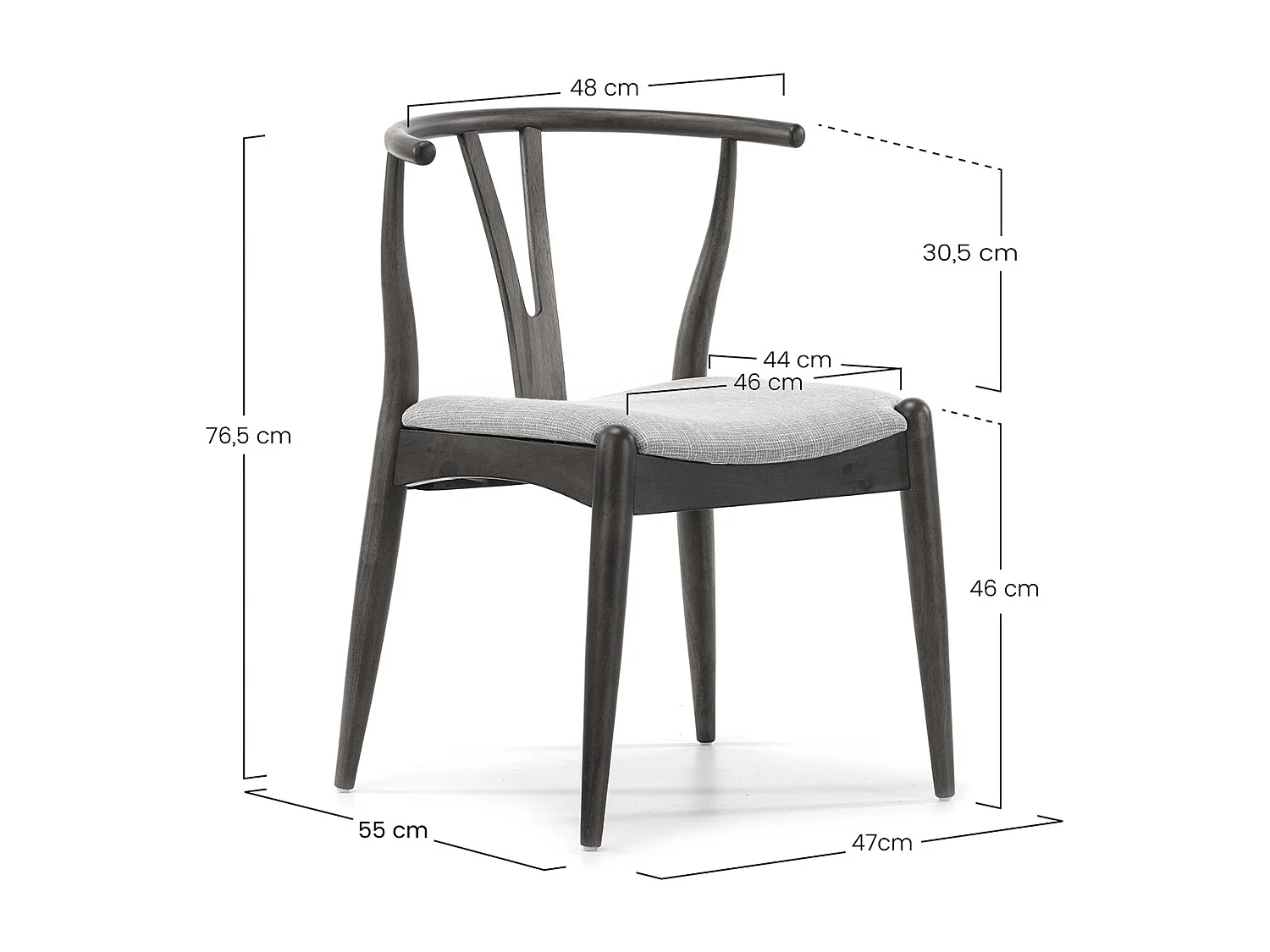Ensemble table 80x80 cm et 4 chaises de salle à manger Rustic Noyer