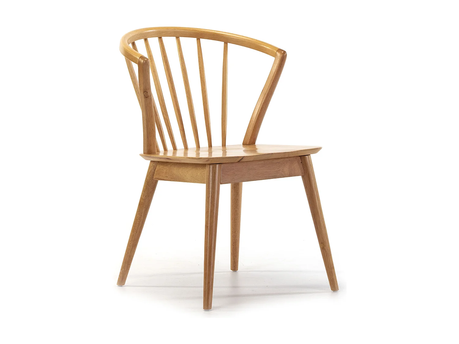 Speltafel 80x80 cm en 4 eetkamerstoelen Mura in eikenkleur.