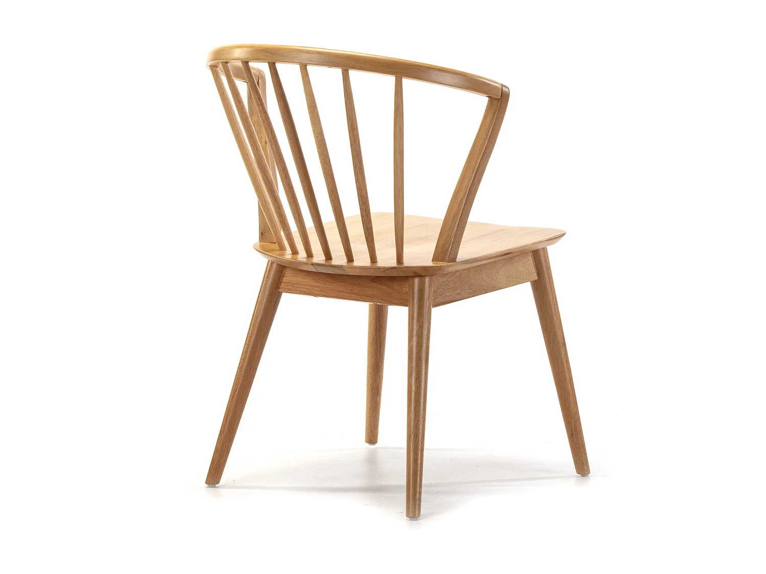 Speltafel 80x80 cm en 4 eetkamerstoelen Mura in eikenkleur.