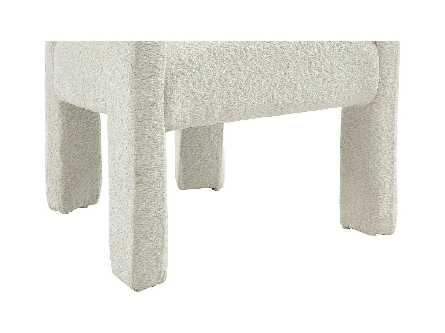 Conjunto de 2 cadeiras com apoios de braço em tecido bouclé e metal branco - SOFANA de Pascal MORABITO