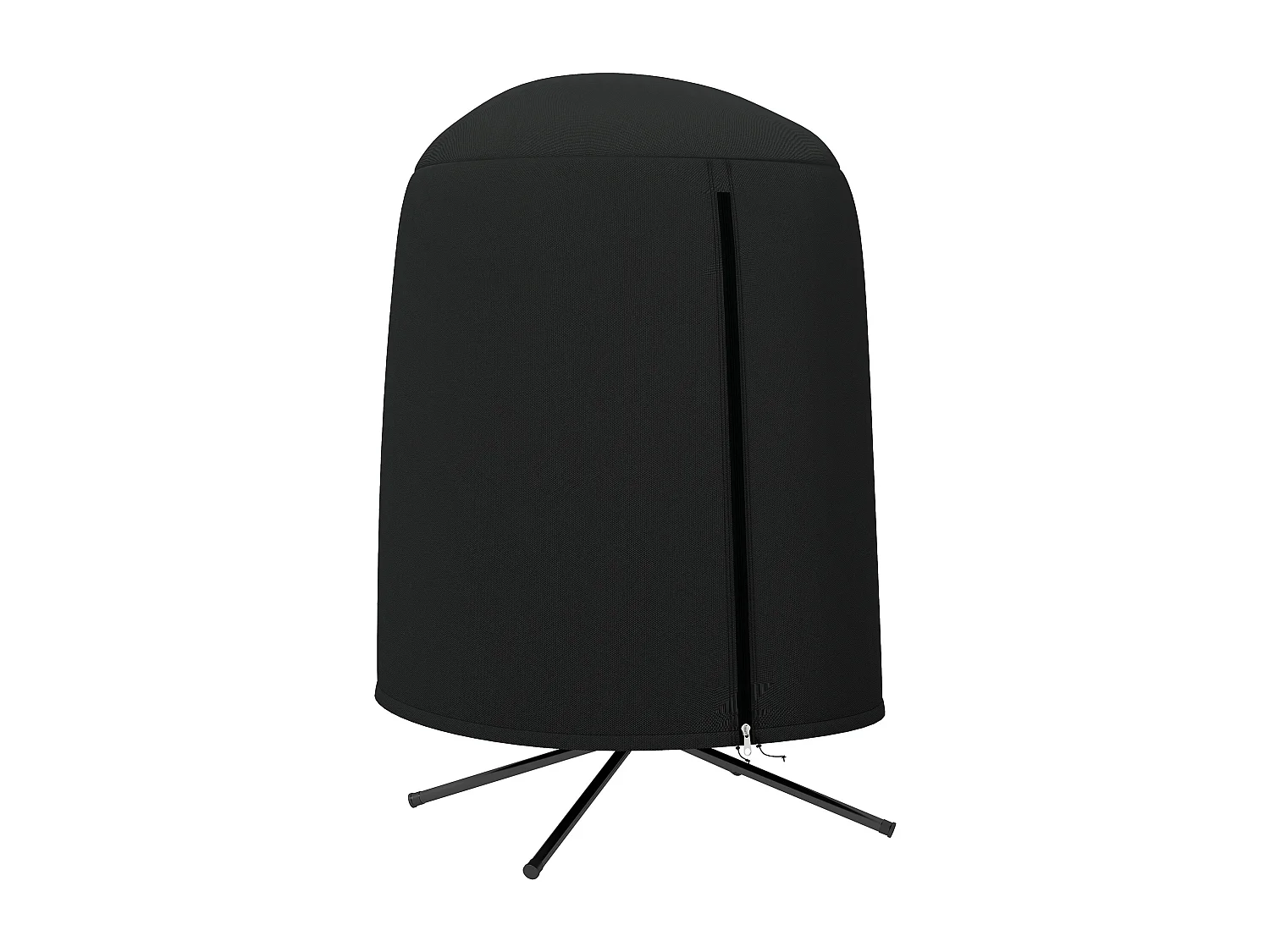 Housse de protection fauteuil suspendu de jardin - imperméable, zip - Ø 128 x 190H cm - noir
