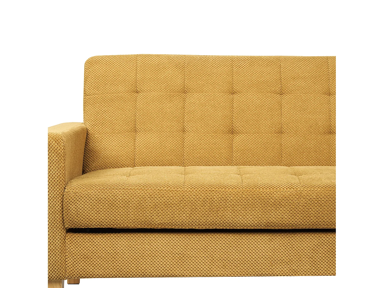 Canapé-lit 3 places VEHKOO Tissu Moutarde