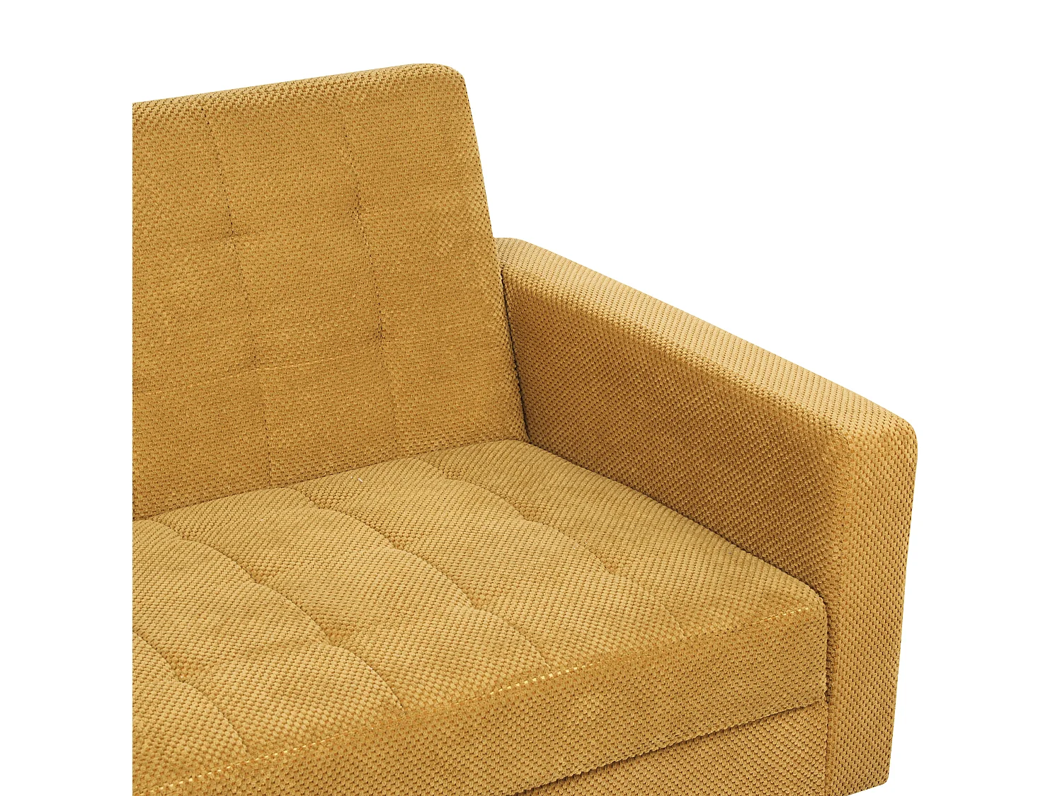 Slaapbank VEHKOO Stof Mosterdgeel 3-zitter