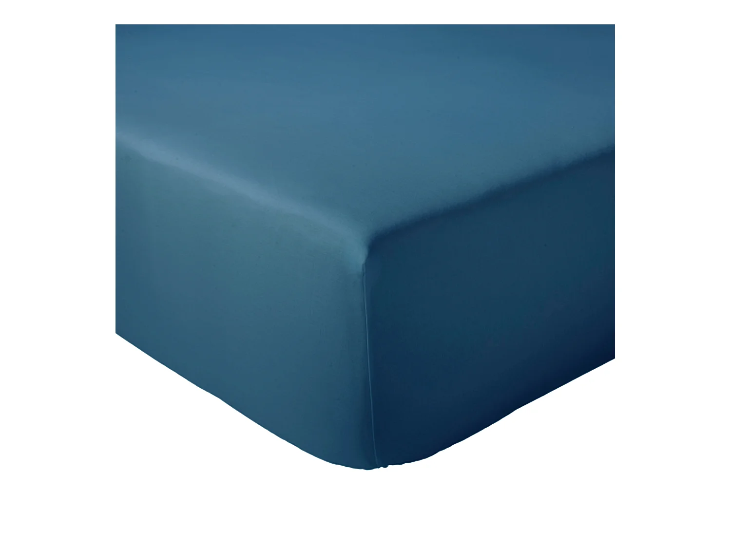 Drap housse 140x200 cm bonnet 30 cm percale de coton PASSION PERCALE bleu Cobalt