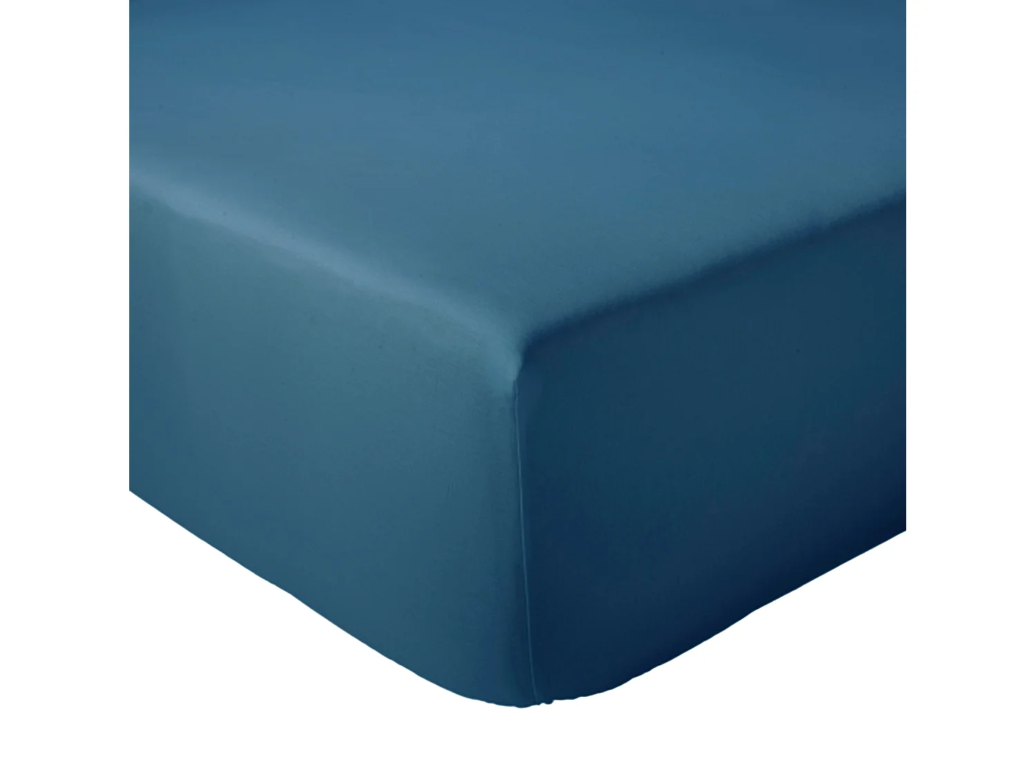 Drap housse 180x200 cm bonnet 30 cm percale de coton PASSION PERCALE bleu Cobalt