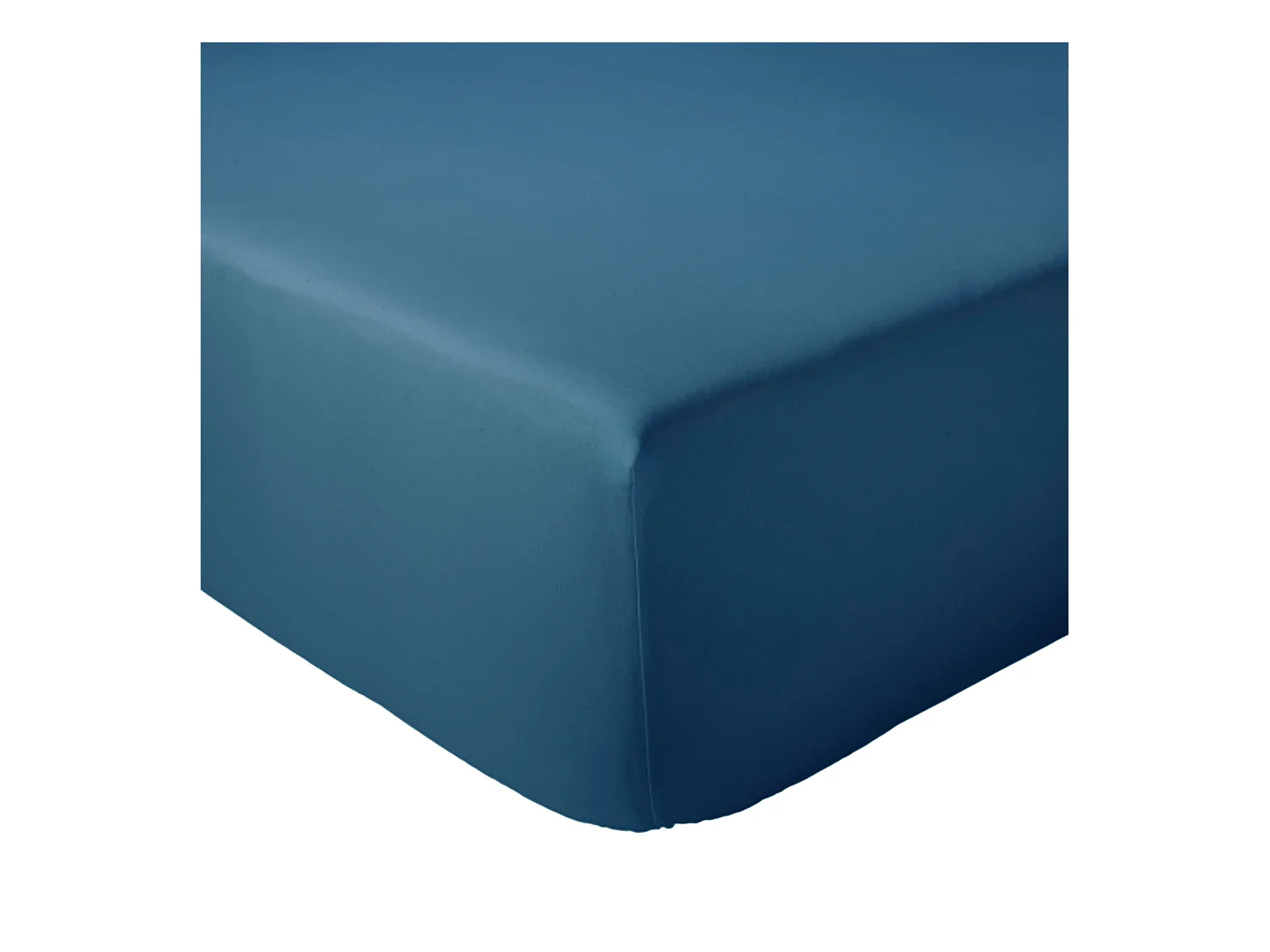 Drap housse 180x200 cm bonnet 30 cm percale de coton PASSION PERCALE bleu Cobalt