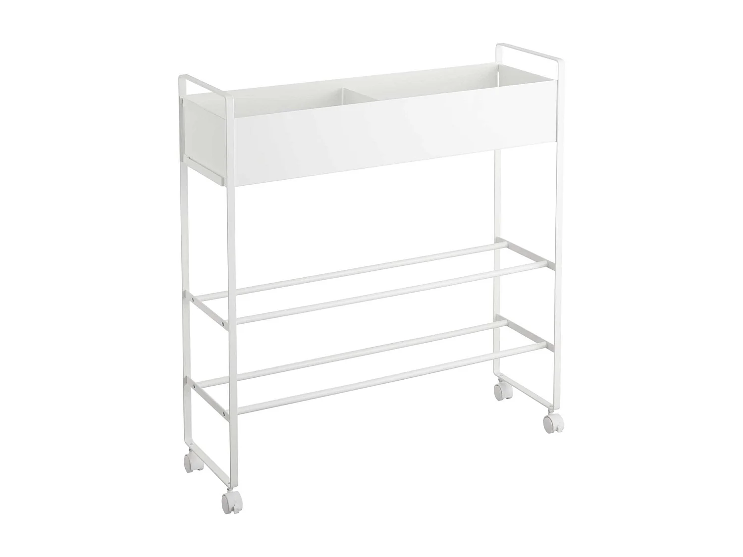 Etagère à chaussures en métal avec roulettes Tower