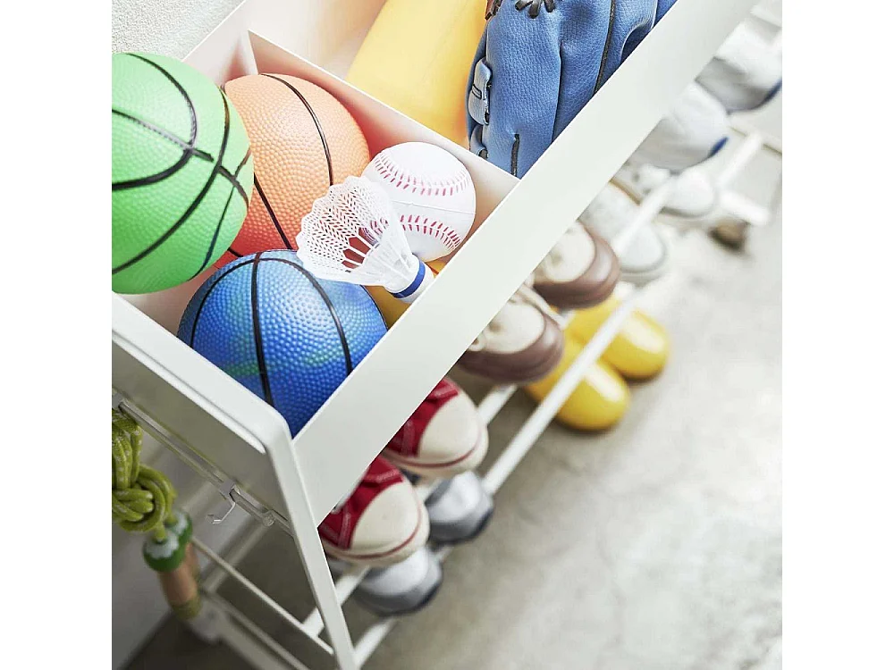 Etagère à chaussures en métal avec roulettes Tower