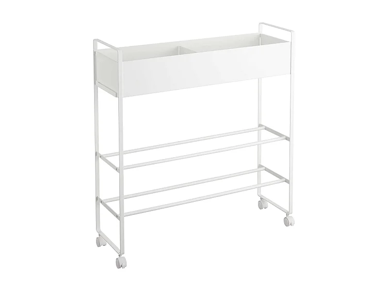 Etagère à chaussures en métal avec roulettes Tower