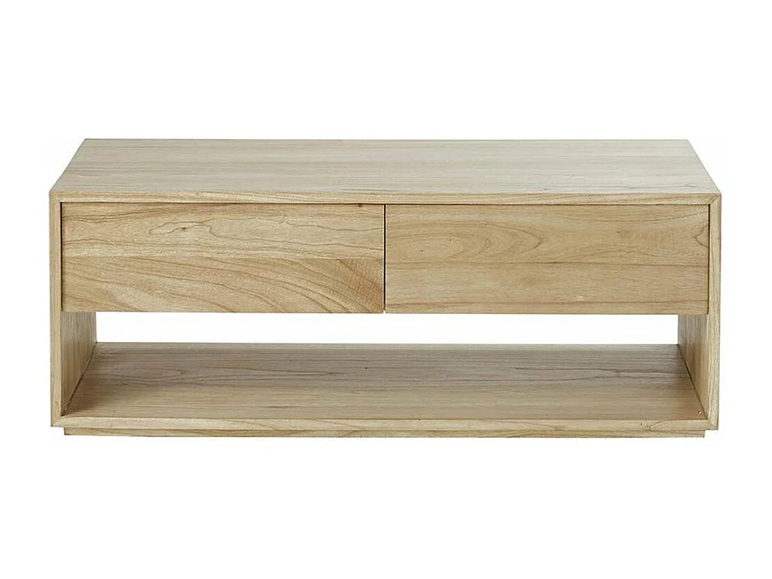 Mesa de centro de madera de mindi maciza