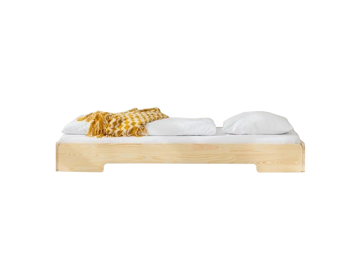 Lit au sol 90x200 sommier inclus Léna Bois
