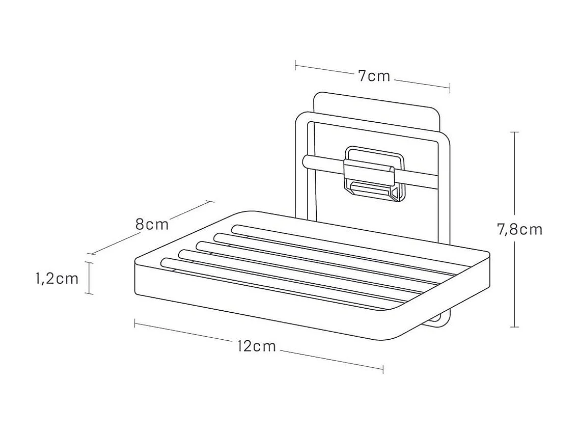 Porte savon mural en métal Tower