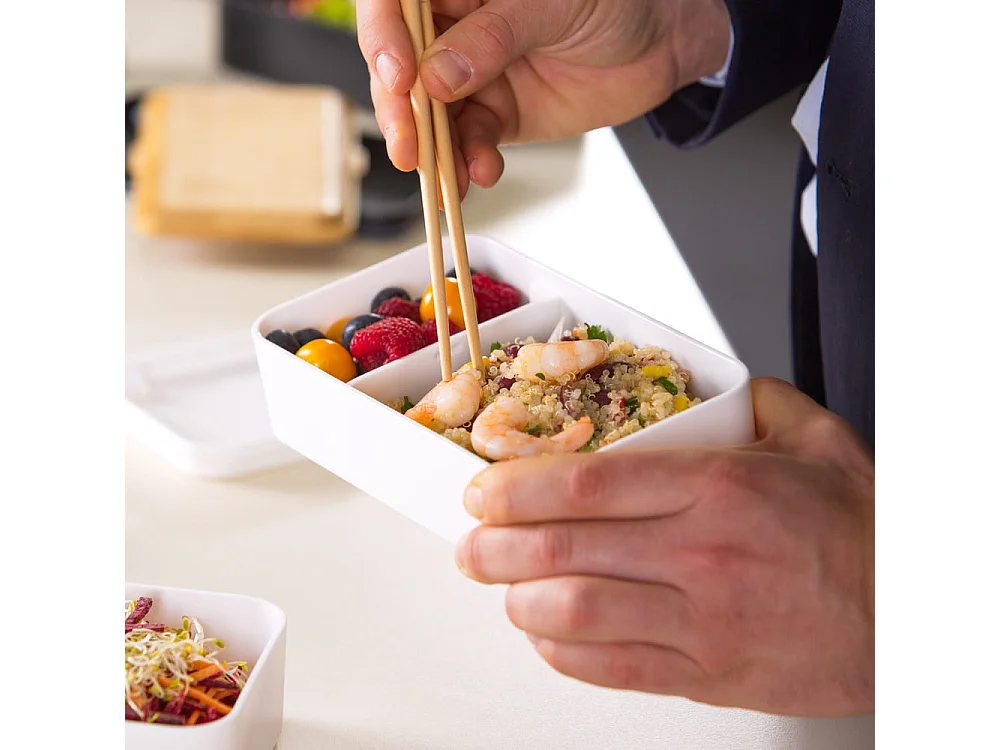 Bento Original  1,2 l blanc et bambou