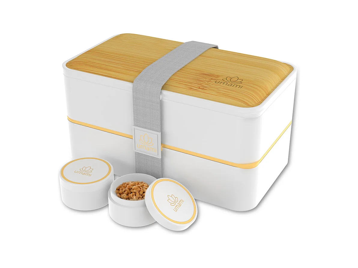 Bento Original  1,2 l blanc et bambou