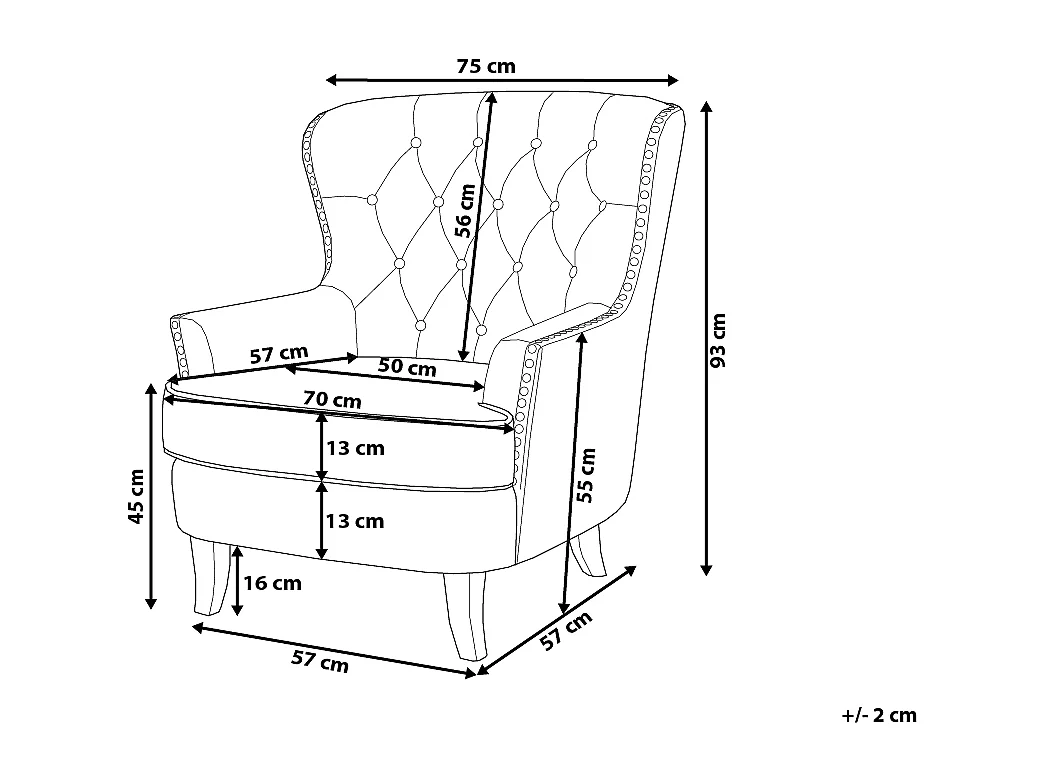 Fauteuil VIBORG II Stof Donkergroen