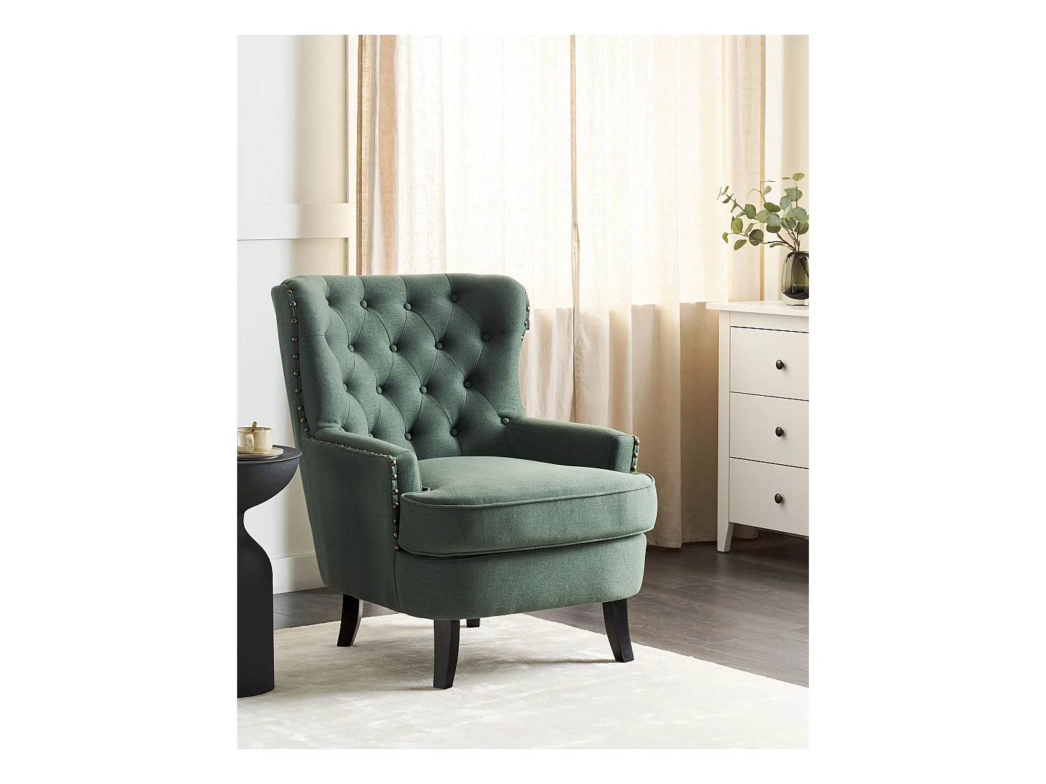 Fauteuil VIBORG II Tissu Vert foncé