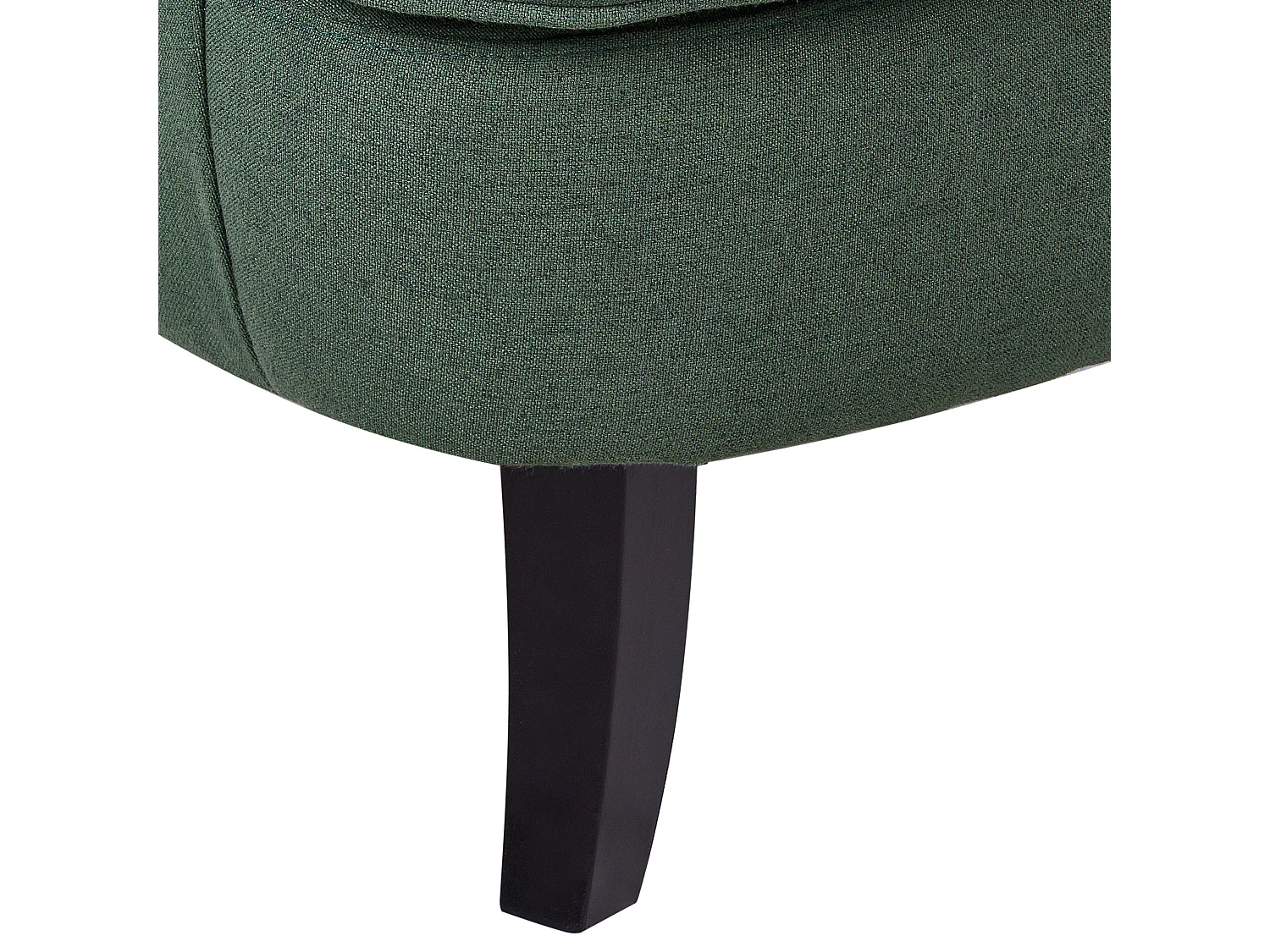 Retro Sessel Stoffbezug grün mit Nieten Knopfheftung Chesterfield-Stil Viborg II