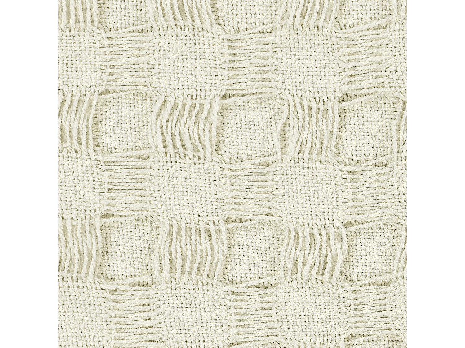 Couvre-lits BERE Coton 200 x 220 cm Blanc cassé