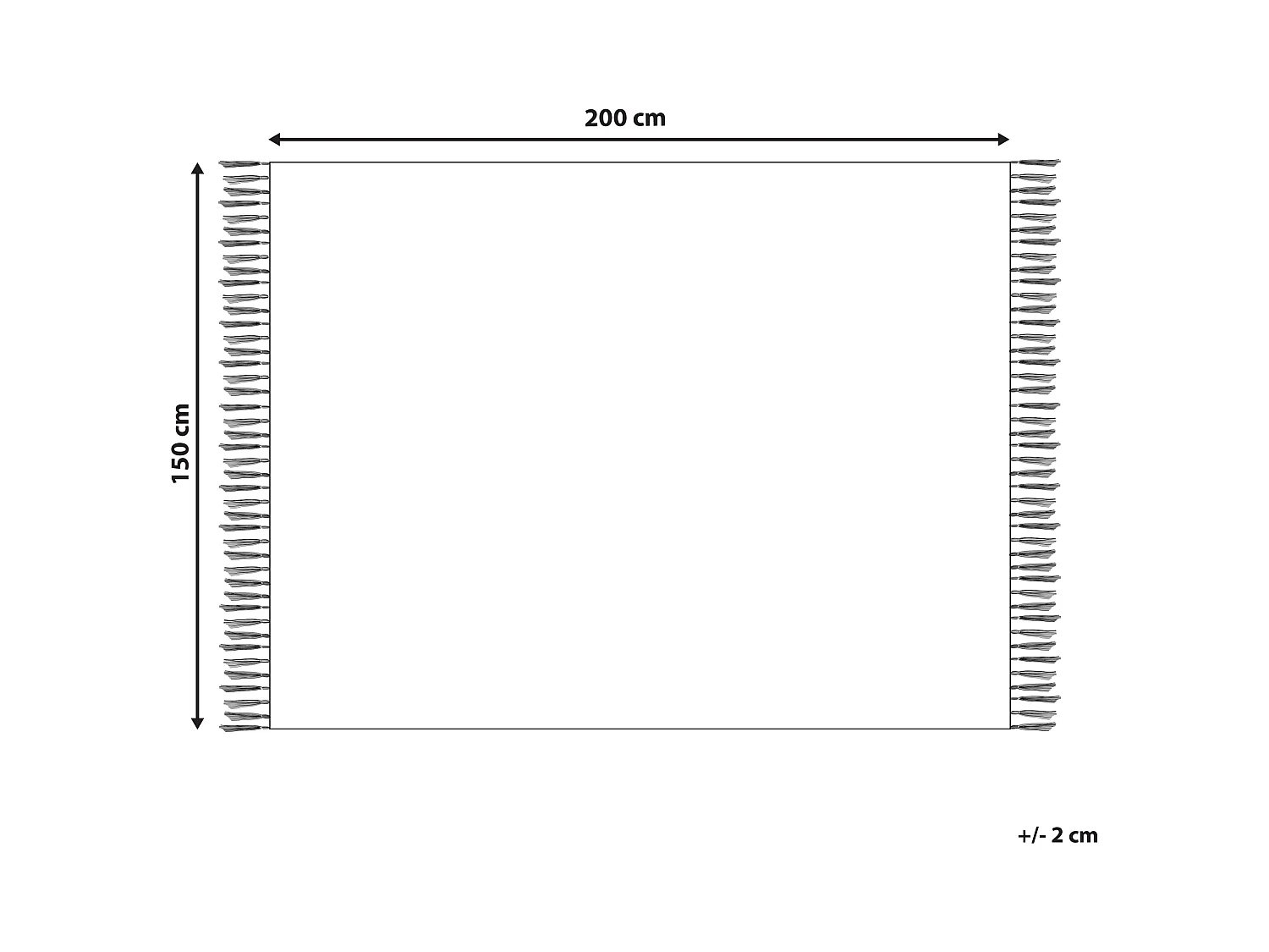 Sprei BERE Katoen 150 x 200 cm Gebroken wit