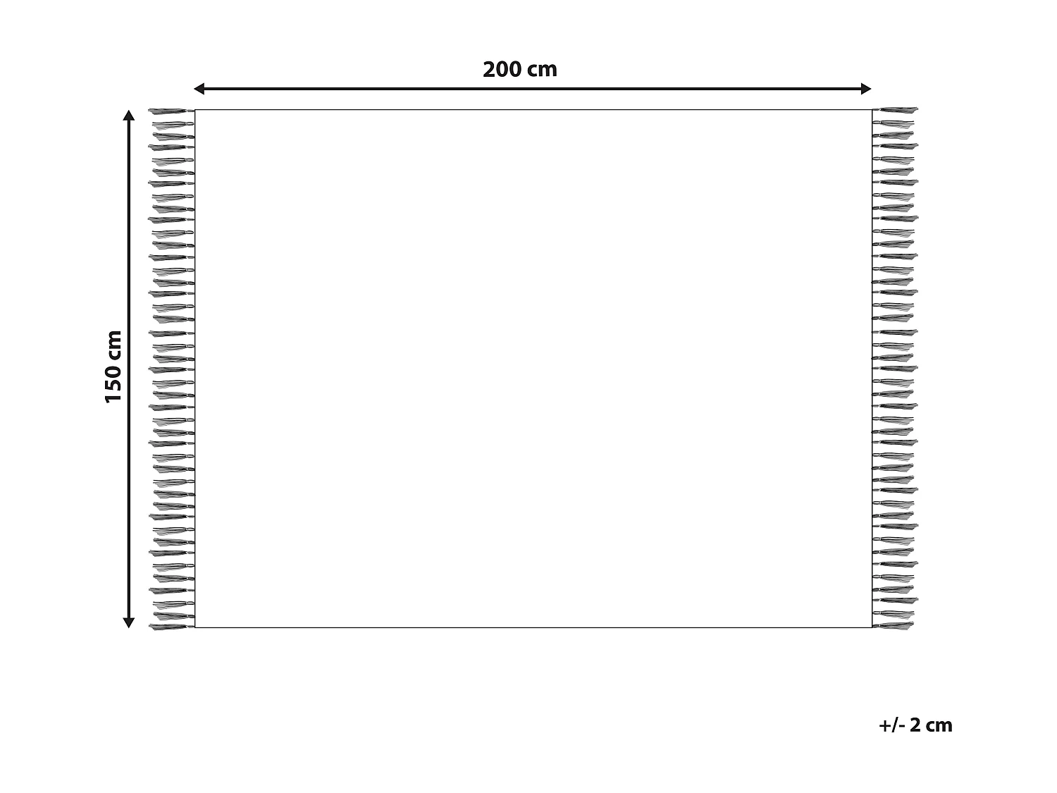 Couvre-lits BERE Coton 150 x 200 cm Blanc cassé