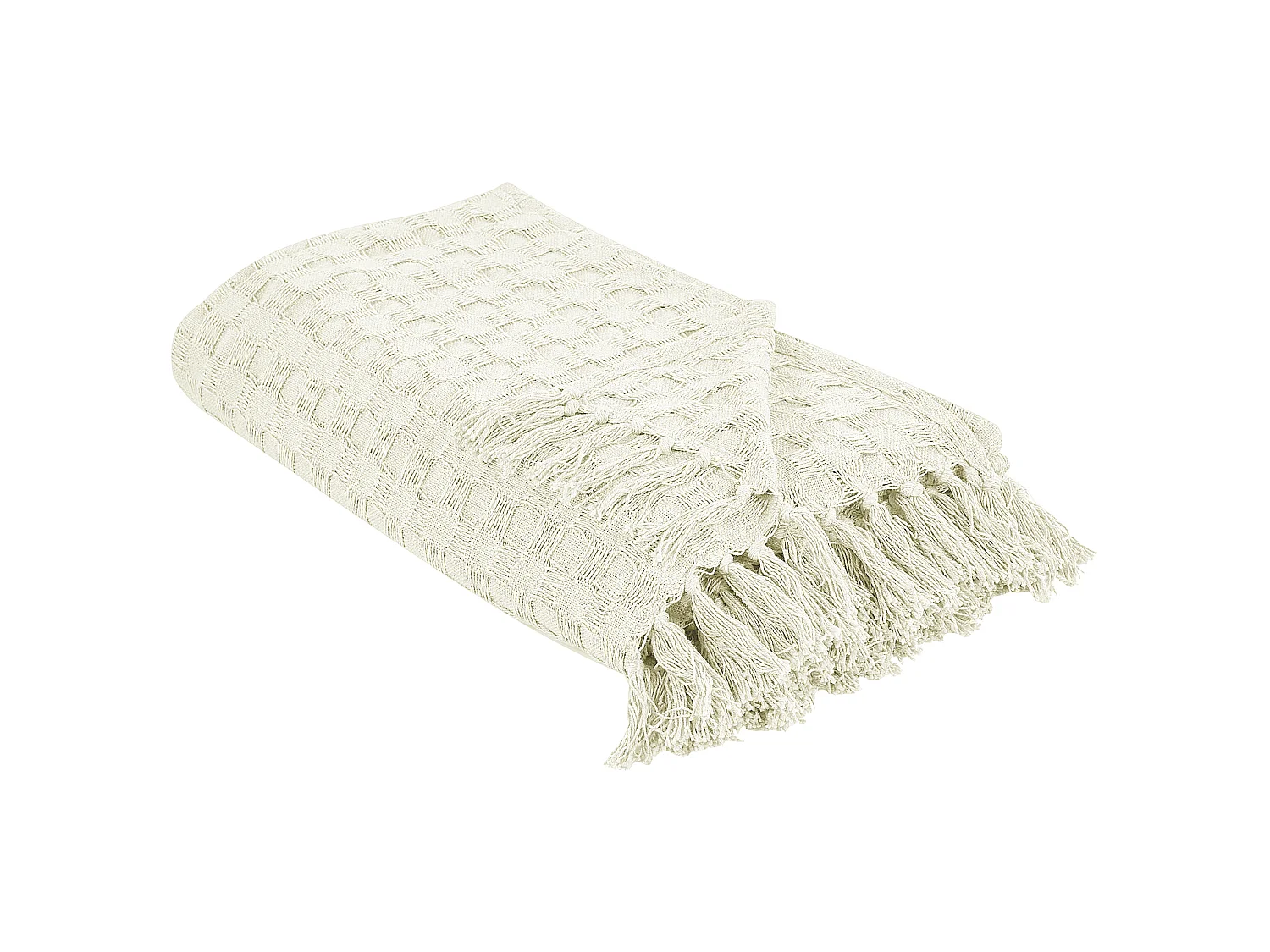Bedspread BERE Cotton 150 x 200 cm Off-White
