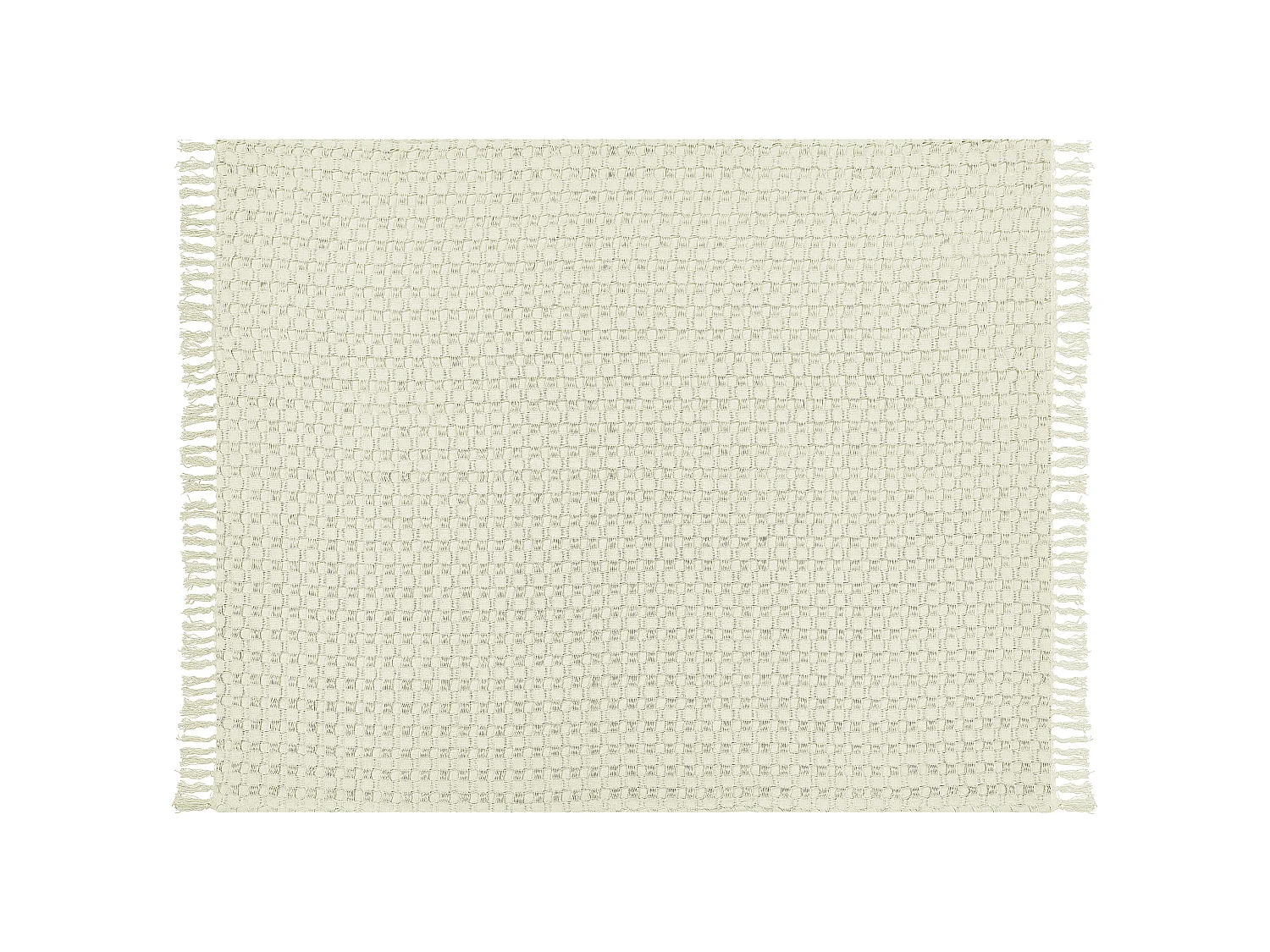 Bedspread BERE Cotton 150 x 200 cm Off-White