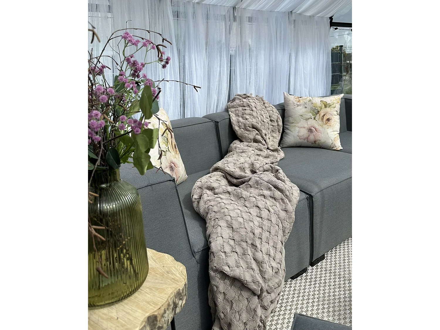 Couvre-lits BERE Coton 220 x 240 cm Taupe