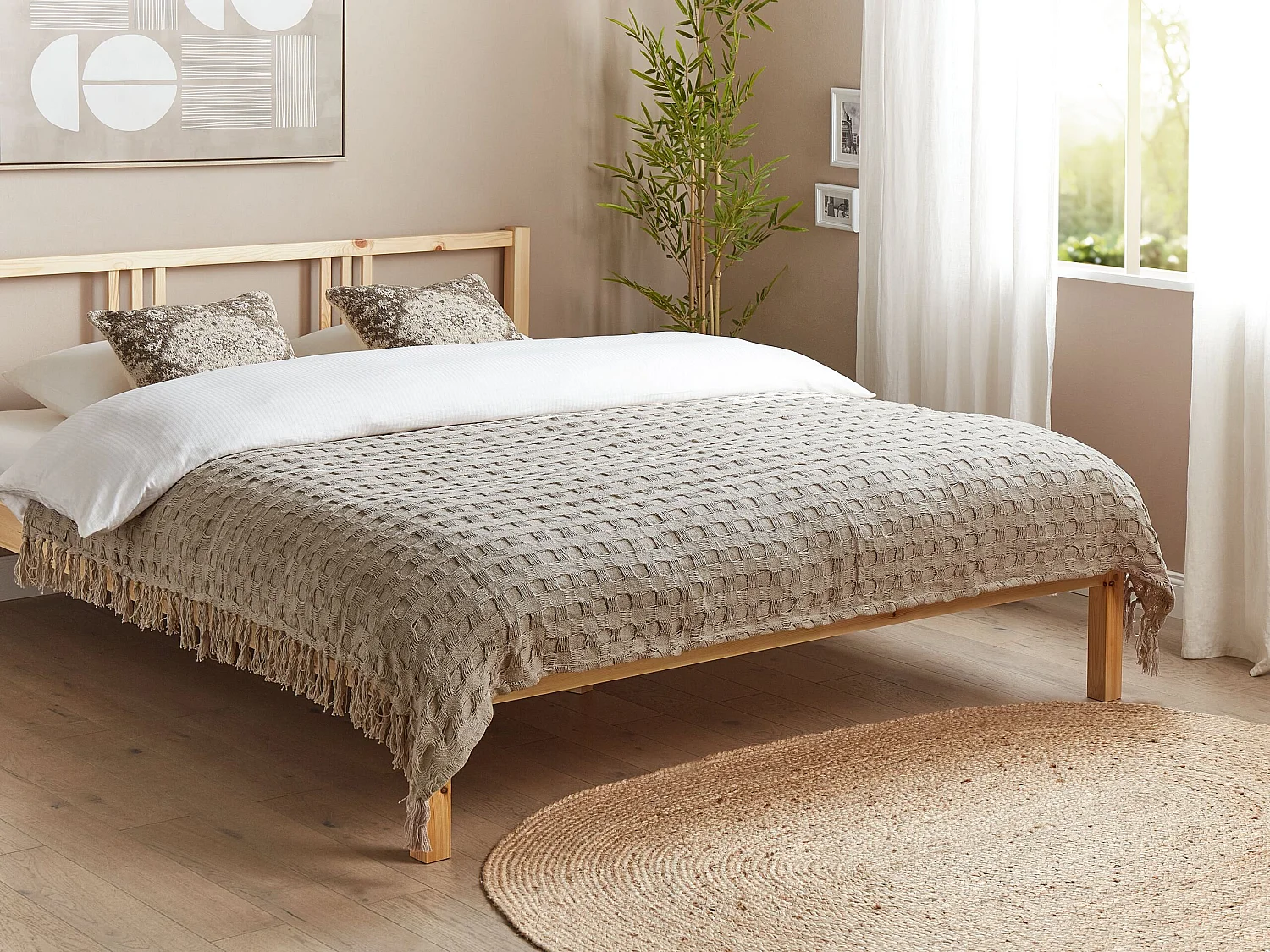 Sprei BERE Katoen 150 x 200 cm Taupe